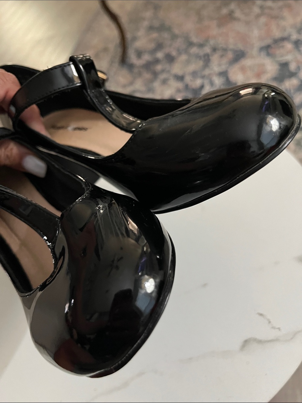 Hush Puppies Black Patent Mary Jane Pumps - Picture 4 of 13